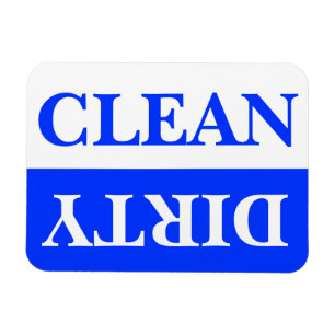 Schone en vuile wasmachine Magnet, Blauw Magneet