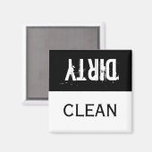 Schone en vuile wasmachine Magnet Magneet (Voorkant / Achterkant)