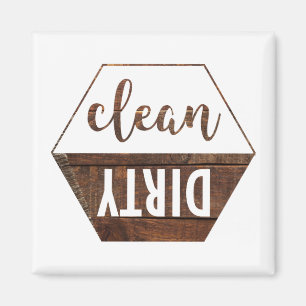 Schone en vuile wasmachine Magnet Magneet