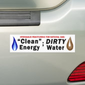schone energie; Vuile Bumpersticker (wit) (Op auto)