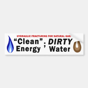 schone energie; Vuile Bumpersticker (wit)