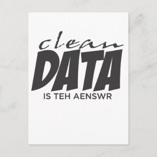 Schone gegevens is het antwoord briefkaart