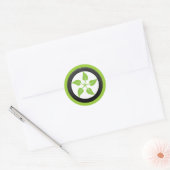 Schone groene macht ronde sticker (Envelop)