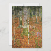 Schone kunst Gustav Klimt Forest Natuur bruiloft Bedankkaart (Voorkant)