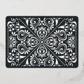 Schone kunsten | Elegante Art Deco bruiloft Folie Uitnodiging (Achterkant)