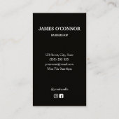 Schone minimale Barber Barbershop Visitekaartje (Achterkant)