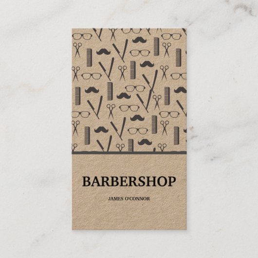 Schone minimale Barber Barbershop Visitekaartje (Voorkant)
