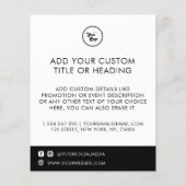 Schone minimalistische aangepaste Logo sociale med Flyer (Achterkant)