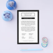 Schone minimalistische sociale media Luxury B&W 5, Flyer (Enkel)