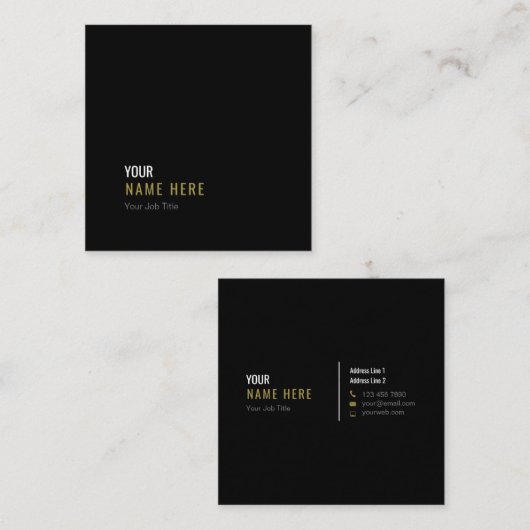 Schone minimalistische Visitekaartje van het moder (Voorkant / Achterkant)