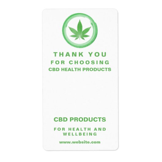Schone Moderne CBD Box Packaging Labels (Voorkant)