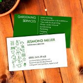 Schone moderne tuinieren visitekaartje