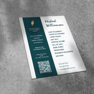 Schone notaris in bedrijfsstijl flyer