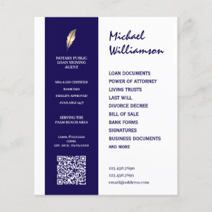 Schone notaris in bedrijfsstijl flyer