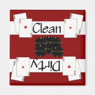 Schone of Dirty Poker Dishwaser Magnet Magneet