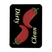 Schone of vuile chilipepers Vaatwasser Magneet (Verticaal)