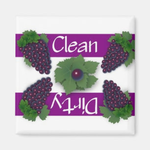 Schone of vuile druiven Vaatwasser Magneet