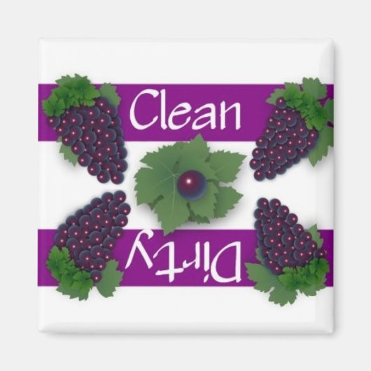 Schone of vuile druiven Vaatwasser Magneet (Voorkant)