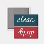 Schone of vuile wasmachine Magnet Magneet (Voorkant / Achterkant)