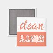 Schone of vuile wasmachine Magnet Magneet (Voorkant / Achterkant)