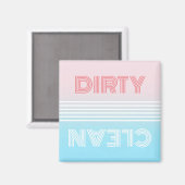 Schone of vuile wasmachine Magnet Magneet (Voorkant / Achterkant)