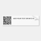 Schone Professionele Zwart-Wit QR Code Branding Bumpersticker (Voorkant)