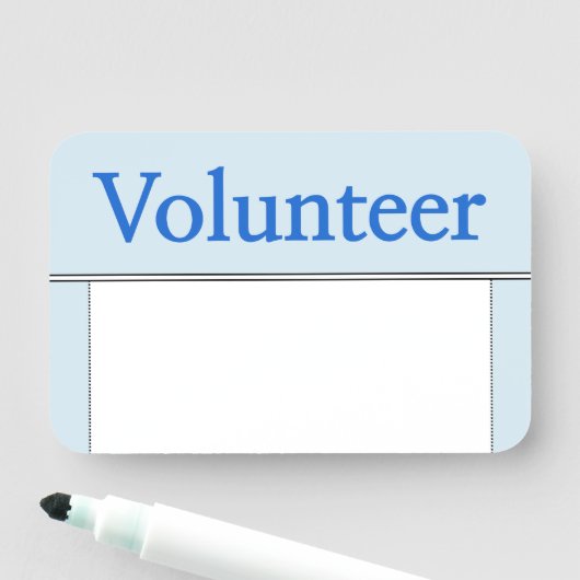 Schone, respectabele naam "vrijwilliger" naamplaatje (In situ)