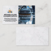 Schone service | conciërge dweilvloer visitekaartje (Voorkant / Achterkant)