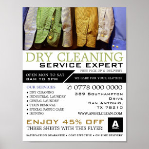 Schone shirts, stomerijen, schoonmaadreclame poster