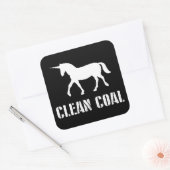 Schone steenkool vierkante sticker (Envelop)