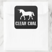 Schone steenkool vierkante sticker (Tas)