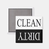 Schone, vieze vaatwasmachine magneet (Voorkant / Achterkant)