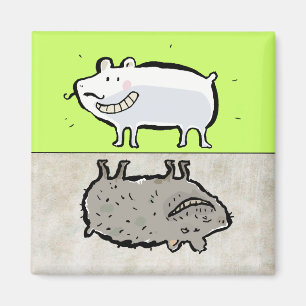 schone / vuile dieren ( vaatwasmachine ) magneet