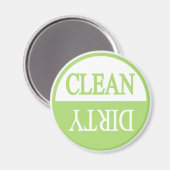 Schone, vuile, groene vaatwasmachine magneet (Voorkant / Achterkant)