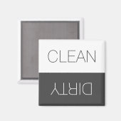 Schone Vuile indicator houtskool grijze vaatwasser Magneet (Voorkant / Achterkant)