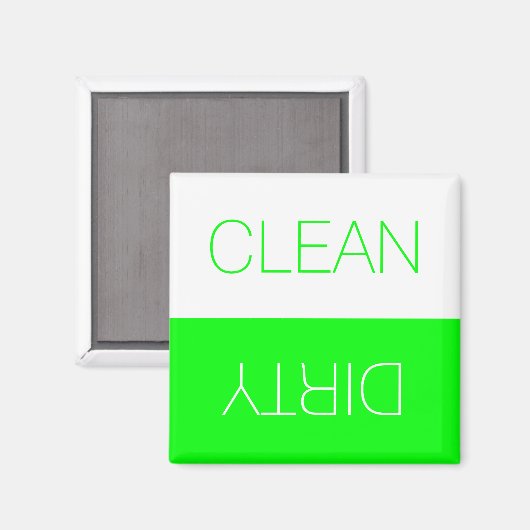 Schone Vuile indicator neon groene vaatwasser Magneet (Voorkant / Achterkant)