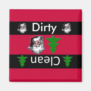 Schone, vuile kerstkeukenmagneten magneet