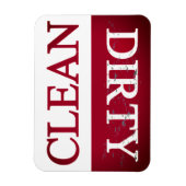 Schone, vuile magenta vaatwasmachine magneet (Verticaal)