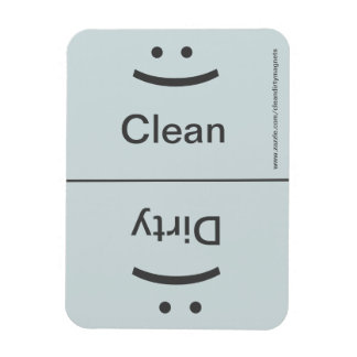 Schone vuile magneet - grijs - (glimlach/frons)
