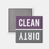 Schone vuile Paars en laksteengrijze wasmachine Magneet (Voorkant / Achterkant)