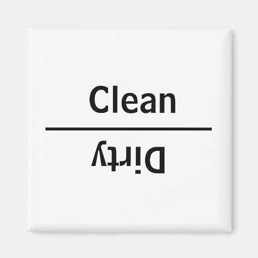 Schone vuile vaatwasser magneet (Voorkant)