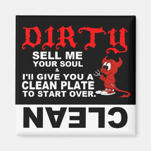 Schone Vuile Vaatwasser magneet: VERKOOP ME UW ZIE Magneet