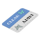 Schone, vuile vaatwasvlinder magneet (Linkerzijde)