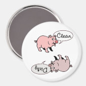 Schone vuile varkens magneet (Voorkant / Achterkant)