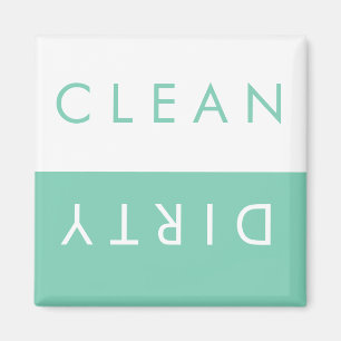 Schone/vuile wasmachine Magnet in Mint/White Magneet
