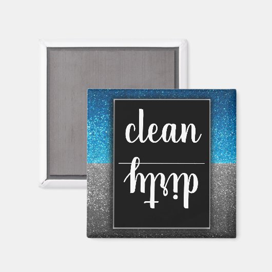 Schone vuilnisbakken keukensignalering Modern Glit Magneet (Voorkant / Achterkant)