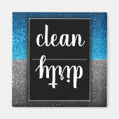 Schone vuilnisbakken keukensignalering Modern Glit Magneet (Voorkant)