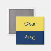 Schone vuilwasmachine blauw en geel omkeerbaar magneet (Voorkant / Achterkant)