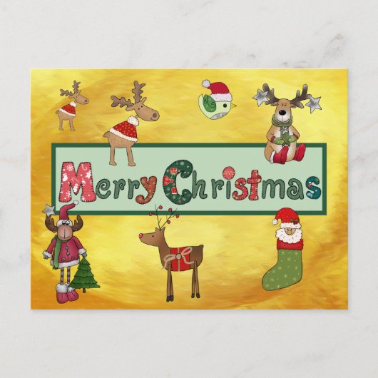 Schöne Weihnachten Feestdagenkaart (Voorkant)