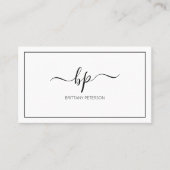 Schone witte legant moderne professional visitekaartje (Voorkant)